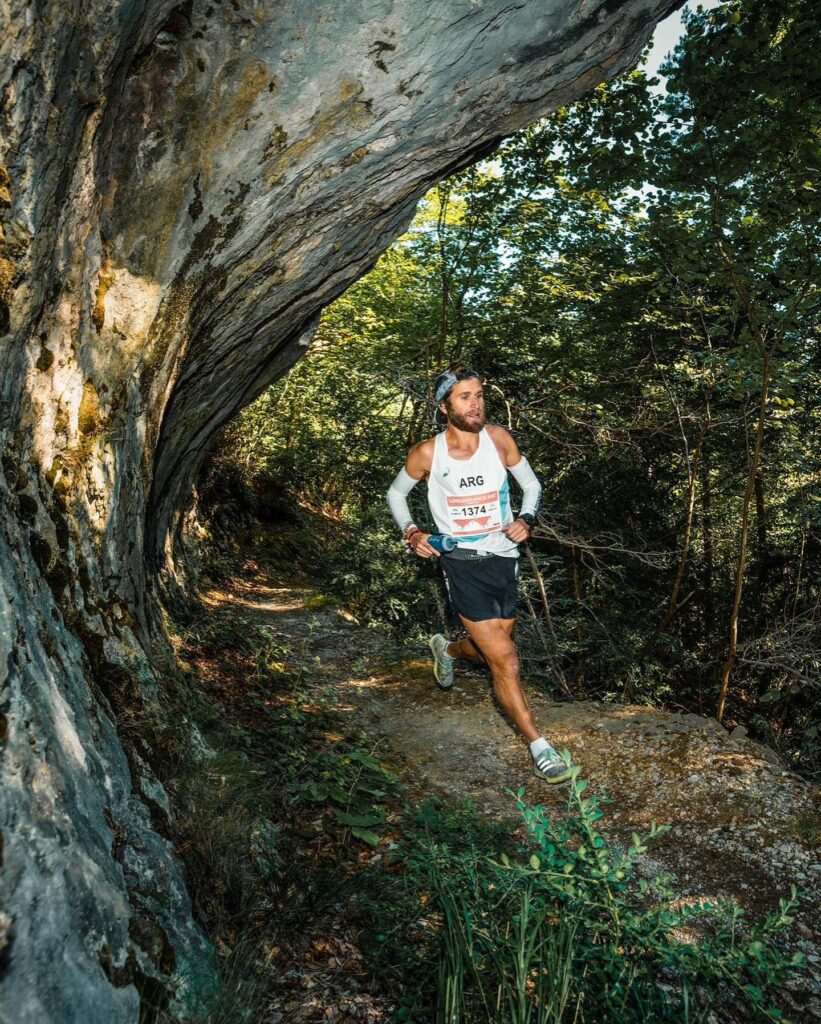 Diego Simon corriendo en el Mundial de Trail.